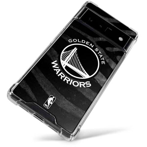 NBA Golden State Warriors Black Animal Print Google Pixel 6 Clear Case
